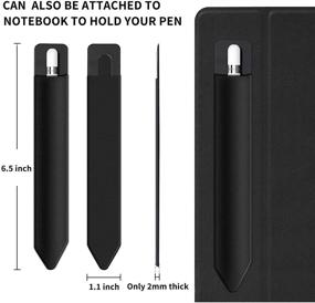 img 2 attached to 🖊️ BoxWave Stylus Pouch for Remarkable 2 - Portable Self-Adhesive Stylus Holder in Jet Black