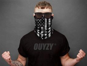 img 2 attached to 🧣 Versatile OUYZY Neck Gaiter Face Mask Scarf for Men: Sun Protection and Breathable Bandana for Fishing and More!