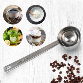 img 1 attached to AUEAR Stainless Steel Coffee Measuring Scoop Set - 2 Tablespoon Long Handle Spoon, 30 ml (Silver) – 304 Endurance Metal