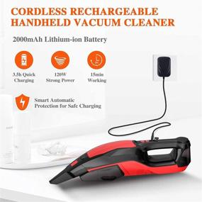 img 2 attached to 🧹 POWERGIANT Handheld Cordless Carpet Cleaner: Portable 9000PA Pet Stain Remover, Wet/Dry Vacuum for Upholstery, Home Couch & Carpet Cleaning
