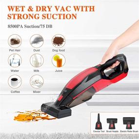 img 1 attached to 🧹 POWERGIANT Handheld Cordless Carpet Cleaner: Portable 9000PA Pet Stain Remover, Wet/Dry Vacuum for Upholstery, Home Couch & Carpet Cleaning