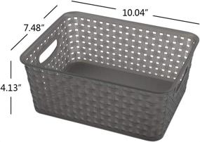 img 3 attached to Parlynies Transparent Organization Baskets Plastic