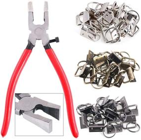 img 4 attached to 🔑 Swpeet 36 Sets 1" 25mm 3 Colors Key Fob Hardware with Pliers & Glass Running Pliers - Perfect for Easy Key Fob Hardware Installation!