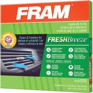 fram fresh breeze cabin air filter with arm &amp; hammer baking soda, cf10370 for ford vehicles, in white logo