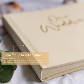 img 1 attached to 📸 Your Perfect Day Wedding Photo Album - Cream & Gold Wedding Scrapbook - Safely Store Pictures and Photos in Marriage Albums - 12 inch Square, 2 Pockets - Keepsake and Wedding Gift