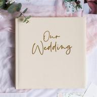 📸 your perfect day wedding photo album - cream & gold wedding scrapbook - safely store pictures and photos in marriage albums - 12 inch square, 2 pockets - keepsake and wedding gift logo