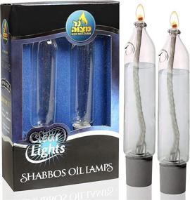 img 4 attached to 🕯️ Ner Mitzvah Glass Paraffin Shabbat Candle Holder Cup and Wick – Candle Shape – Fits All Standard Candlesticks - Use with All Lamp Oil - No Mess Refill - 6”H (15cm) - 2 Pack: The Ultimate Solution for Convenient and Mess-Free Shabbat Candle Lighting!