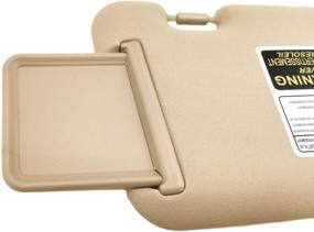 img 1 attached to 🌞 SAILEAD Left Driver Side Sun Visor with Light for Toyota Highlander 2008-2013, Beige (Part# 74320-48490-E0)
