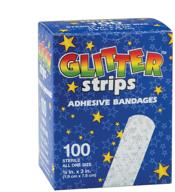 💫 sparkling glitter strips bandages - pack of 100 for extra style and protection logo