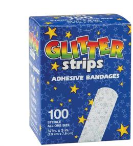 img 1 attached to 💫 Sparkling Glitter Strips Bandages - Pack of 100 for Extra Style and Protection