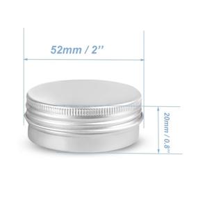 img 3 attached to 🔒 24pcs Round Aluminum Tin Containers with Secure Screw Top Lids - Ideal for Cosmetic, Lip Balm, DIY Salves, Candles, Pill Storage, Skin Care, and Tea