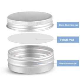 img 2 attached to 🔒 24pcs Round Aluminum Tin Containers with Secure Screw Top Lids - Ideal for Cosmetic, Lip Balm, DIY Salves, Candles, Pill Storage, Skin Care, and Tea
