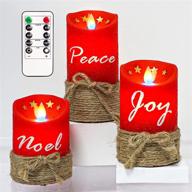 increase your holiday cheer with crystal club's christmas flameless candles set - red and green led candles for festive xmas home decor! логотип