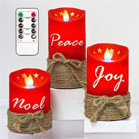 img 4 attached to Increase your holiday cheer with CRYSTAL CLUB's Christmas Flameless Candles Set - Red and Green LED Candles for festive Xmas home decor!