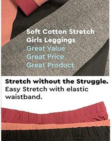 img 2 attached to MISS POPULAR Leggings: Stylish and Comfy Girls' Clothing with a Comfortable Waistband