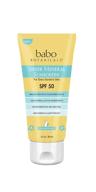 🧴 babo botanicals широкоспектральный минеральный солнцезащитный лосьон spf 50 - 100% минеральные ингредиенты, мягкий для младенцев, детей или экстра чувствительной кожи - легкий, водонепроницаемый и без запаха - 3 жидк. унц. логотип