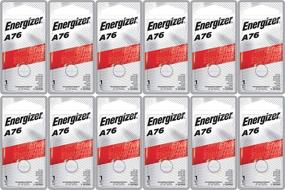 img 1 attached to 🔋 Pack of 12 Energizer A76/LR44 (A76BP), SR44, L1154 Alkaline Batteries - Long-Lasting Power Supply