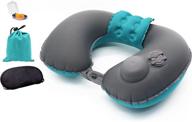 🛏 compact gray inflatable neck pillow for travel - adjustable u shape, ultralight support & rest logo