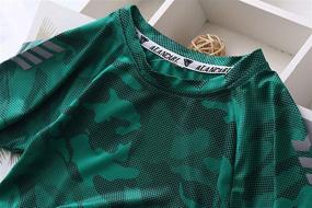 img 4 attached to 👕 Jellyuu Boys Summer Clothing Sets: Camouflage T-Shirt and Shorts Sportswear - Quick-Dry 2Pcs (3-13Years)