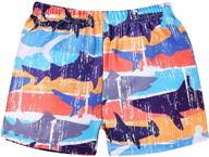 quick-dry bathing suit swimsuit for toddler boys 1-6t with animals print - younger star swim trunks shorts logo