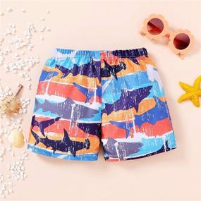 img 3 attached to Quick-Dry Bathing Suit Swimsuit for Toddler Boys 1-6T with Animals Print - YOUNGER STAR Swim Trunks Shorts