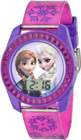 img 3 attached to ⌚ Disney's Frozen Kids' Digital Watch with Elsa and Anna, Purple Casing, Pink Strap, Easy Buckle, Safe for Children - Model: FZN3598