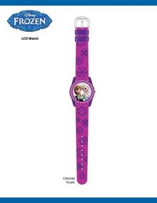 img 2 attached to ⌚ Disney's Frozen Kids' Digital Watch with Elsa and Anna, Purple Casing, Pink Strap, Easy Buckle, Safe for Children - Model: FZN3598