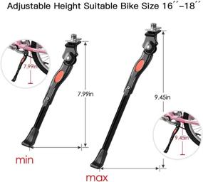 img 2 attached to Adjustable Aluminium Alloy Bicycle Kickstand for Kids Bike with 16-18 🚲 Inch Wheels - Center Mount Kickstands for Mountain Bike, Road BMX, and MTB