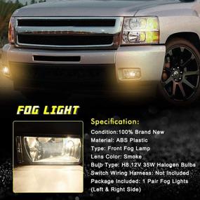 img 2 attached to 🚘 H8 12V 35W Halogen Fog Lights Replacement with Smoke Lens for 2007-2015 Silverado, 2007-2014 Suburban 1500, GMC Sierra 1500 2500HD 3500HD - Passenger and Driver Side - OEM Part Numbers: 25883245 GM259316