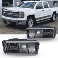 🚘 h8 12v 35w halogen fog lights replacement with smoke lens for 2007-2015 silverado, 2007-2014 suburban 1500, gmc sierra 1500 2500hd 3500hd - passenger and driver side - oem part numbers: 25883245 gm259316 logo