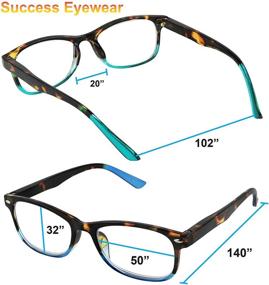 img 2 attached to Набор из 3 чтением очки: доступные пружинный механизм для чтения для мужчин и женщин, сила +1.75