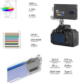 img 1 attached to Boling P1 RGB Led Видео свет: Карманный свет On-Camera c 9 Ситуационными Применениями, 360° Регулируемая Система Поддержки и Встроенный Аккумулятор