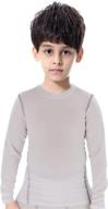 1 or 3 pack youth boys compression football undershirt long sleeve athletic shirts - perfect base layer for soccer, workouts, and athletics logo