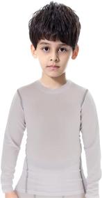 img 4 attached to 1 or 3 Pack Youth Boys Compression Football Undershirt Long Sleeve Athletic Shirts - Perfect Base Layer for Soccer, Workouts, and Athletics