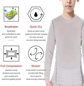 img 1 attached to 1 or 3 Pack Youth Boys Compression Football Undershirt Long Sleeve Athletic Shirts - Perfect Base Layer for Soccer, Workouts, and Athletics