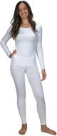 🔥 cozy and comfortable women's ultra soft thermal underwear long johns set with fleece lining - stay warm all day! логотип