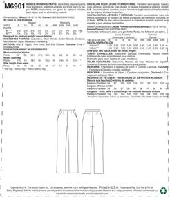 img 1 attached to 👖 McCall Pattern Company M6901 Women's Pants Sewing Template