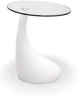 🌟 whimsical white glass side coffee table: fab glass and mirror, 18 logo