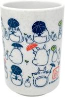 🍵 authentic benelic my neighbor totoro dondoko dance large japanese teacup - official studio ghibli merchandise: bring the magic home logo