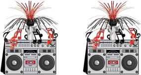 img 1 attached to 🎶 Beistle 14'' Boom Box Centerpieces 2-Pack