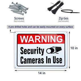 img 1 attached to Surveillance Warning Security Aluminum Business