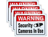 surveillance warning security aluminum business logo