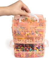 🎀 complete bead crafting kit with storage box - includes 1000+ assorted beads - ideal gift for girls logo