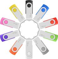 📦 efficiently store data with 10 x enfain 16gb usb flash drive memory stick thumb drives bulk (multicolor, 10 pack) logo