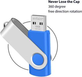 img 2 attached to 📦 Efficiently Store Data with 10 x Enfain 16GB USB Flash Drive Memory Stick Thumb Drives Bulk (MultiColor, 10 Pack)