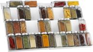 🗄️ expandable plastic spice rack drawer organizer, stackable tray – 2 pack for kitchen cabinet, adjustable 12" to 23" organizer for spice jars, vitamins, seasonings logo