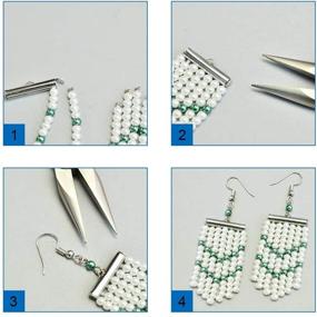 img 3 attached to 💎 PH PandaHall 200pcs Slide On Clasp End Tubes: 5 Sizes Platinum Iron Slider End Caps Crimp for Jewelry Making Clasps