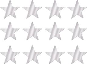 img 4 attached to 🌟 Beistle 57027-S Silver Metallic Star Cutouts: Eye-catching 3-1/2 Inch Decorations, 12 Pieces Per Package