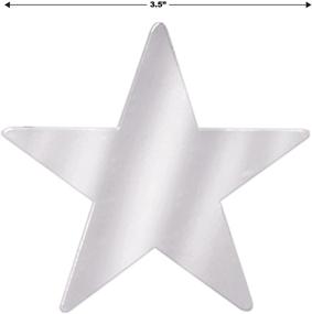 img 1 attached to 🌟 Beistle 57027-S Silver Metallic Star Cutouts: Eye-catching 3-1/2 Inch Decorations, 12 Pieces Per Package