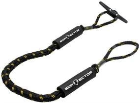 img 3 attached to ⚓️ Premium 2-Pack BoatTector Bungee Dock Lines - 4ft, Black/Gold - Extreme Max 3006.2729